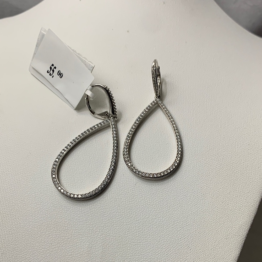 Elegant Silver Teardrop Earrings